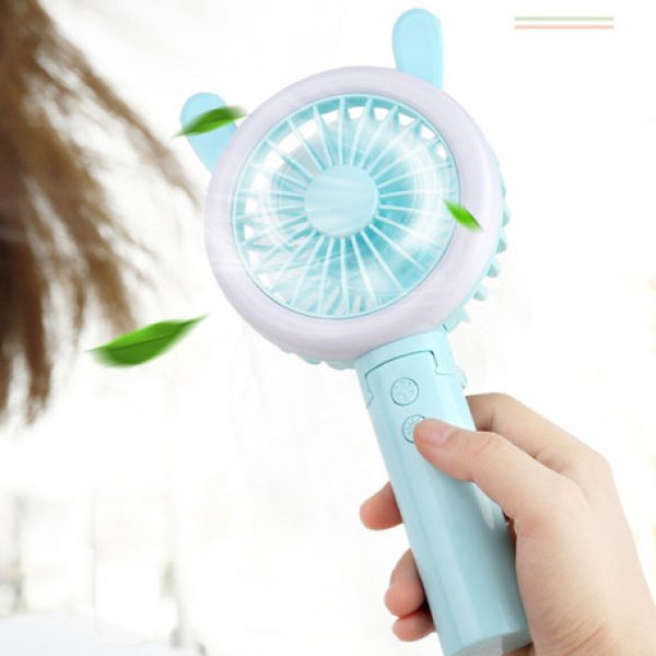 画像2: ★限定品★くまちゃん　ハンディファン　ピンク　ボケット扇風機　携帯　扇風機　充電式　usb 扇風機　led　付き　ファン　レジャー　旅行　サマーグッズ (2)