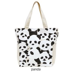 画像1: ★オーガニックコットンバッグ「panda」★トートバッグ★ショッピングバッグ