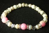 画像: ★お母さんにおすすめ★真珠！マザーオブパール！ピンクジェード！上品ブレス！