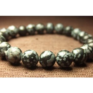 画像: ★スノーフレークオブシディアン！！　8ｍｍ