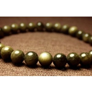 画像: ★ゴールデンオブシディアン　6ｍｍ★パワーストーン　ブレスレット