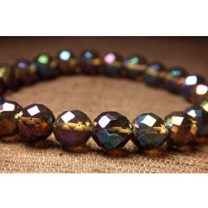 画像: ★フラッシュスモーキークォーツ！！６４面カット！　8ｍｍ