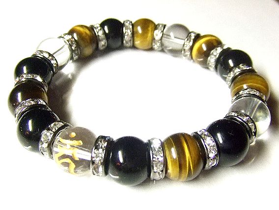 画像: 梵字入りパワーストーン！不動明王！（変更・可）タイガーアイ！オニキス！！