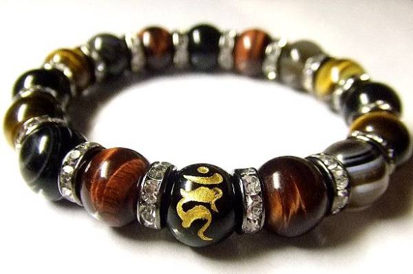 画像: ★人気商品★　梵字パワーストーン！不動明王！天眼石！レッドタイガーアイ！！