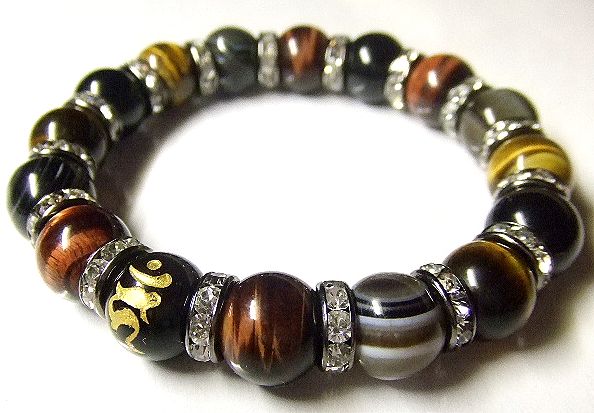 画像: ★人気商品★　梵字パワーストーン！不動明王！天眼石！レッドタイガーアイ！！