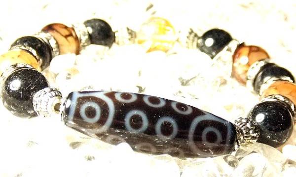 画像1: ★二十一眼天珠×ブラックルチル！！極み！！！チベット天珠　ブレス！！