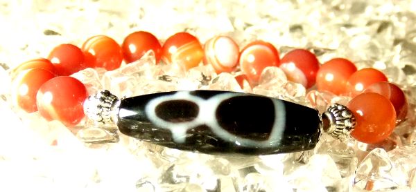 画像: ★チベット天珠！財神天珠×レッド天眼石！！金運アップ！！