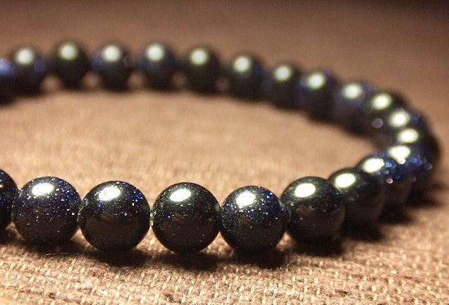 画像: ★満点の星空★ブルーゴールドストーン！　６ｍｍ