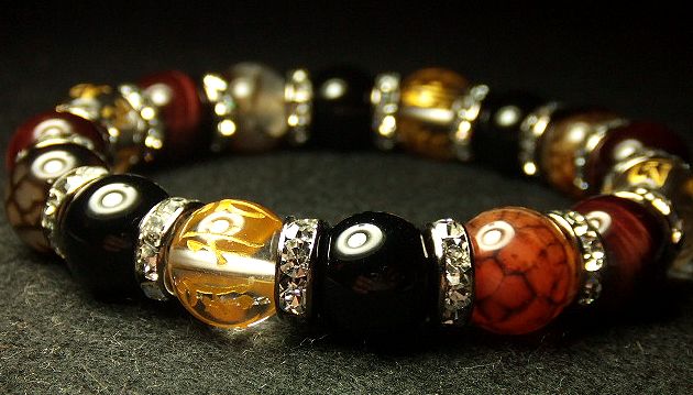 画像: ★梵字×六字真言！レッドタイガーアイ！ドラゴンアゲート！12ｍｍ