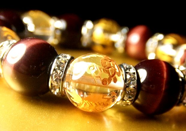 画像1: 四神獣×六字真言×梵字オールスター×最上級レッドタイガーアイ！！！  パワーストーン　ブレスレット！！