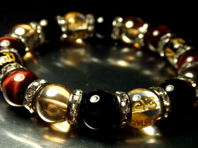 画像5: ★最上級★レッドタイガーアイ★ゴールデンオーラ★梵字★六字真言★12ｍｍ