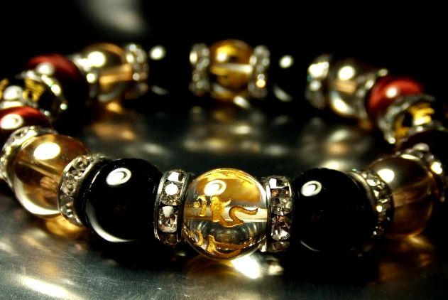 画像2: ★最上級★レッドタイガーアイ★ゴールデンオーラ★梵字★六字真言★12ｍｍ