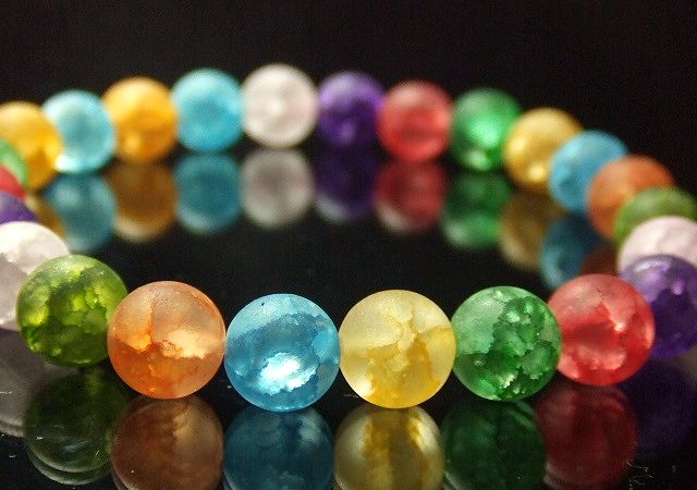 画像:  ★超希少★ミルキーでカラフルなクラッククォーツ！まるで紙風船のよう！！ 