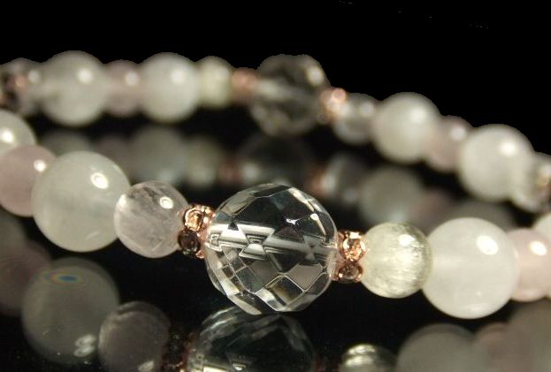 画像2: ★ムーンストーン★クンツァイト★ローズクォーツ★ヒマラヤ水晶★パワーストーン　ブレスレット