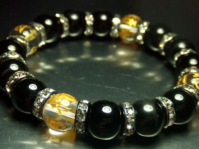 画像: ★最上級★ブラックタイガーアイ★梵字×六字真言★オニキス★12ｍｍ