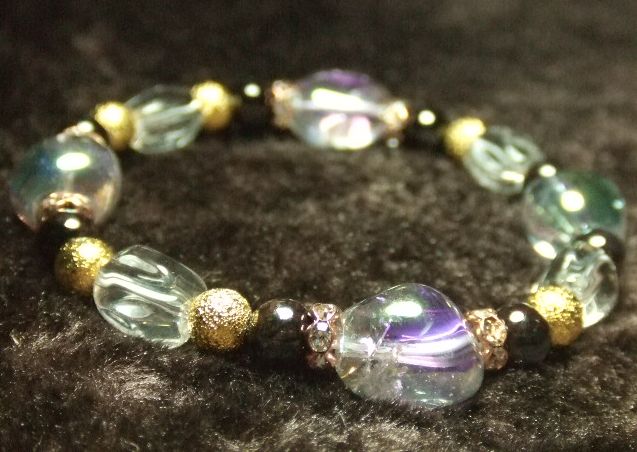 画像4: ★ラベンダーフラッシュ★スギライト★水晶タンブルカット★金のスターダスト！！