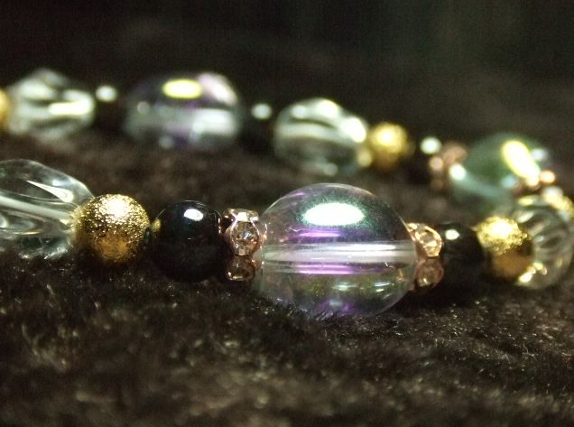 画像: ★ラベンダーフラッシュ★スギライト★水晶タンブルカット★金のスターダスト！！