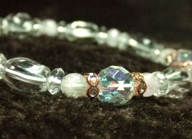 画像: ★クンツァイト★アクアクリスタル★水晶タンブルカット★上品なブレスレット