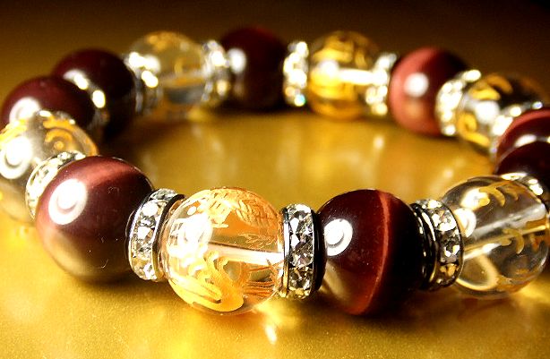 画像3: 四神獣×六字真言×梵字オールスター×最上級レッドタイガーアイ！！！  パワーストーン　ブレスレット！！